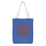 Custom Sky Blue Orange Red Canvas Tote Bag