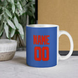 Custom Sky Blue Orange Red Mug