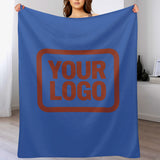 Custom Sky Blue Coral Red Blanket