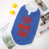 Custom Sky Blue Orange Red Pet Vest