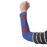 Custom Sky Blue Orange Red Arm Sleeve