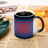 Custom Sky Blue Orange Red Magic Mug
