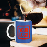 Custom Sky Blue Orange Red Mug
