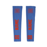 Custom Sky Blue Orange Red Arm Sleeve
