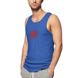 Custom Sky Blue Orange Red Men's Tank Top