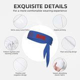 Custom Sky Blue Orange Red Headband