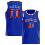 Custom Sky Blue & Coral Red Colors Design Sports Basketball Jersey