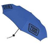 Custom Sky Blue Black Automatic Umbrella