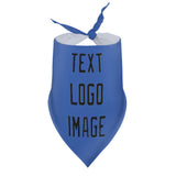 Custom Sky Blue Black Pet Scarf