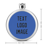 Custom Sky Blue Black Hip Flask