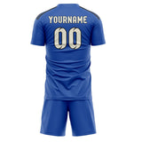 Custom Sky Blue Cream Soccer Jersey