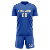 Custom Sky Blue Cream Soccer Jersey