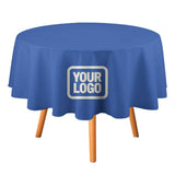 Custom Sky Blue Cream Round Table Cloth