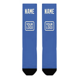 Custom Sky Blue Cream Knee-High Sock