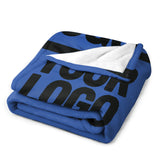 Custom Sky Blue Black Blanket