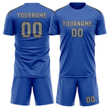 Custom Sky Blue Gray Soccer Jersey