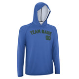Custom Sky Blue Green UV-Hoodie