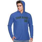 Custom Sky Blue Green UV-Hoodie