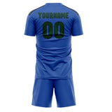 Custom Sky Blue Green Soccer Jersey