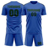 Custom Sky Blue Green Soccer Jersey