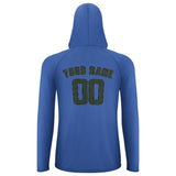 Custom Sky Blue Dark Green UV-Hoodie
