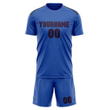 Custom Sky Blue Purple Soccer Jersey