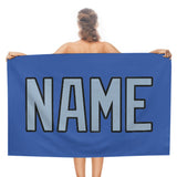 Custom Sky Blue Light Blue Beach Towel