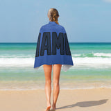 Custom Sky Blue Blue Beach Towel
