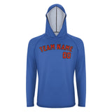 Custom Sky Blue Orange Red UV-Hoodie