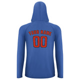 Custom Sky Blue Orange Red UV-Hoodie