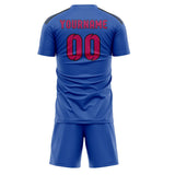 Custom Sky Blue Pink Soccer Jersey