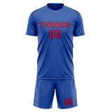 Custom Sky Blue Pink Soccer Jersey