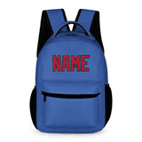 Custom Sky Blue Red Kids Backpack