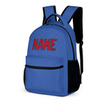 Custom Sky Blue Red Kids Backpack