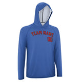 Custom Sky Blue Red UV-Hoodie