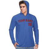 Custom Sky Blue Red UV-Hoodie