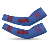 Custom Sky Blue Red Arm Sleeve