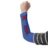 Custom Sky Blue Red Arm Sleeve