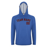 Custom Sky Blue Crimson Red UV-Hoodie