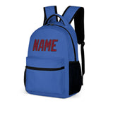 Custom Sky Blue Crimson Red Kids Backpack