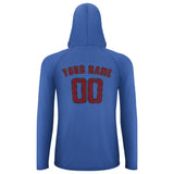 Custom Sky Blue Crimson Red UV-Hoodie