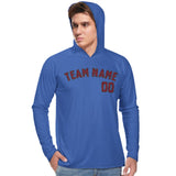 Custom Sky Blue Crimson Red UV-Hoodie