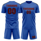 Custom Sky Blue Crimson Red Soccer Jersey