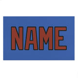 Custom Sky Blue Coral Red Beach Towel