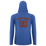 Custom Sky Blue Coral Red UV-Hoodie