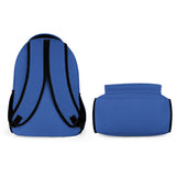 Custom Sky Blue Coral Red Kids Backpack