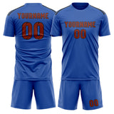 Custom Sky Blue Coral Red Soccer Jersey