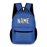 Custom Sky Blue White Kids Backpack