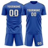 Custom Sky Blue White Soccer Jersey