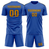 Custom Sky Blue Yellow Soccer Jersey